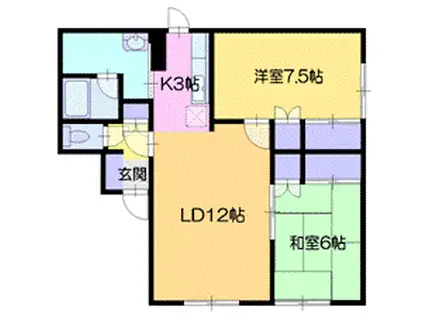 グラン・ハイツ(2LDK/1階)の間取り写真