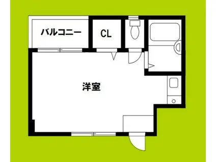 りっこれじでんす(ワンルーム/4階)の間取り写真