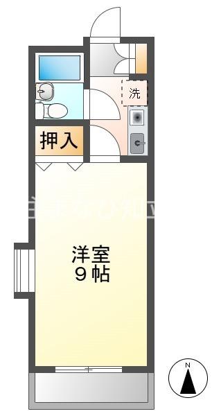サンコートYOSIKAWA(1K/2階)の間取り写真