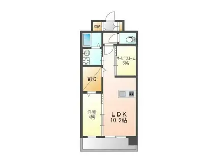 インクレイス門司(1SLDK/8階)の間取り写真