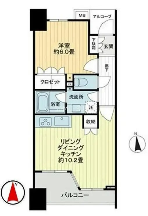 イクシア横浜鶴見ステーションフロント 6階階 間取り