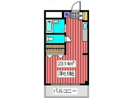 日東マンション(ワンルーム/5階)の間取り写真