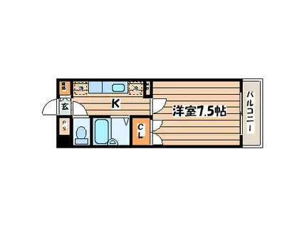 アイリスヒルズ(1K/3階)の間取り写真