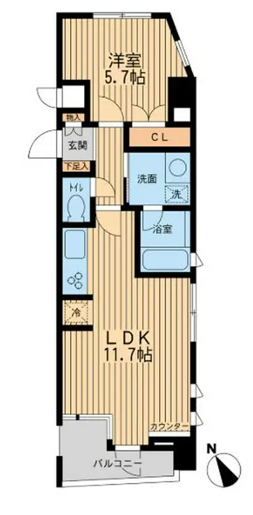 THEパームス代々木上原ヴェールテラス 7階階 間取り