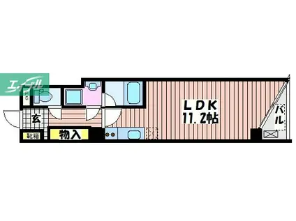 HIGHS TOP表町(ワンルーム/6階)の間取り写真