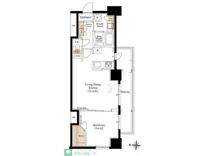 ブランシエスタ両国(1LDK/6階)の間取り写真