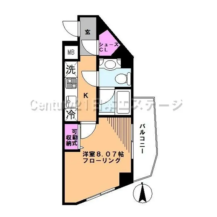サンヴィアーレノーブル旗の台 3階階 間取り