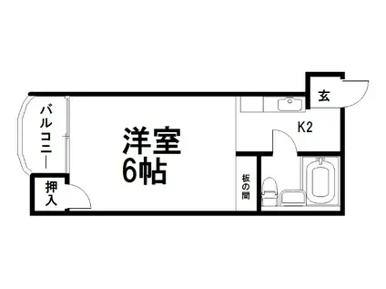 セゾンドアオイ(1K/3階)の間取り写真