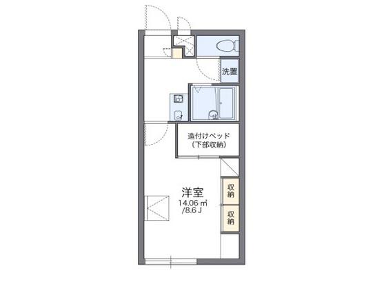 レオパレスORCHID(1K/2階)の間取り写真