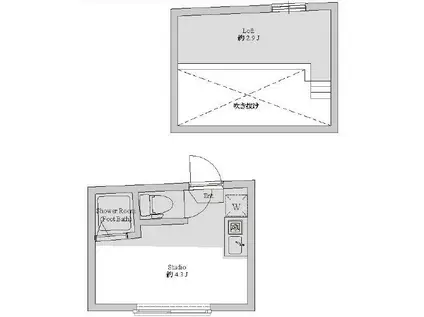 アーバンプレイス駒込III(ワンルーム/1階)の間取り写真