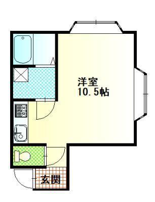 ラフォーレ横森(ワンルーム/2階)の間取り写真