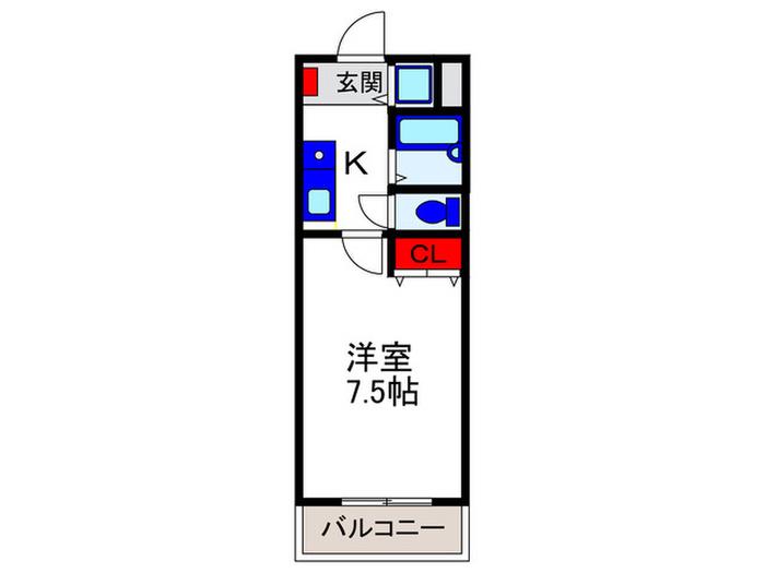 セレージャ桜塚(1K/3階)の間取り写真