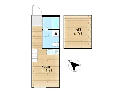 WITH PLACE大岡(ワンルーム/1階)の間取り写真