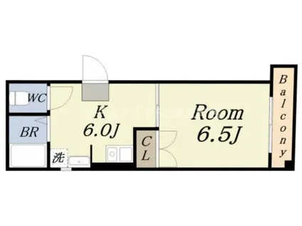 新港ハイツ(1K/2階)の間取り写真