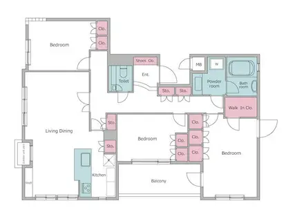 レジディア上目黒(3LDK/3階)の間取り写真