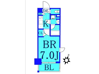 ガーラ・ステーション横濱大通公園(1K/6階)の間取り写真