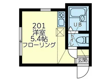 ホークファイブ(ワンルーム/2階)の間取り写真
