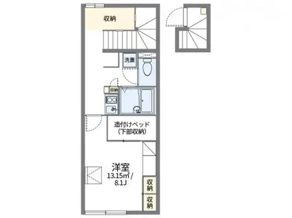 レオパレスさぬきII(1K/2階)の間取り写真
