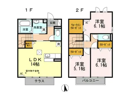 マイスター蔵前 A棟(3LDK/1階)の間取り写真