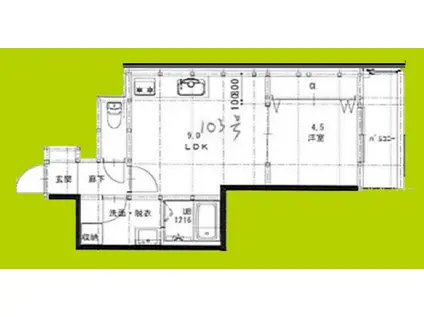ヒーリンググレース高槻高西町B棟(1LDK/1階)の間取り写真