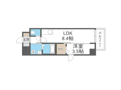 LIFEFIELD諸岡II(1LDK/2階)の間取り写真