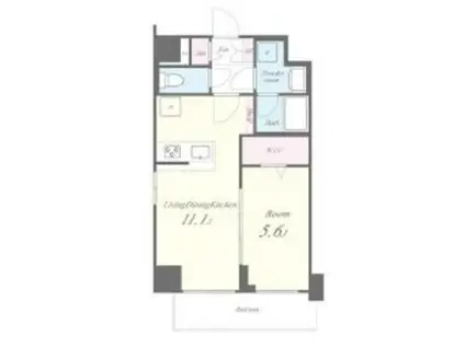 イート アパートメント ヴェリタス(1LDK/3階)の間取り写真