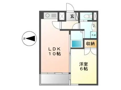 オゾックハウスOZOC(1LDK/3階)の間取り写真