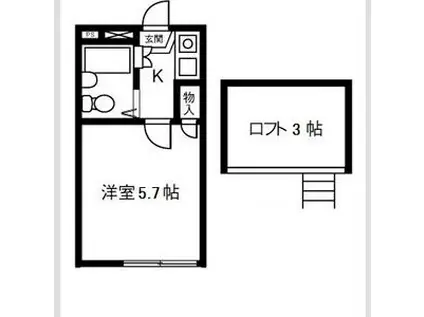 SUMITAI新瑞橋(1K/2階)の間取り写真