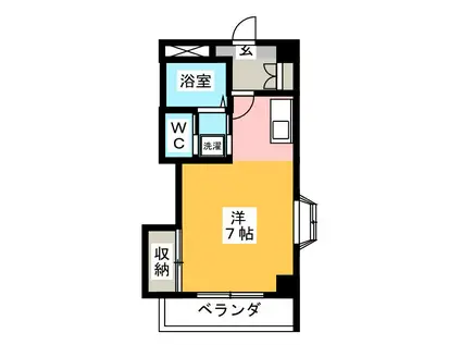 モンシャトーC(ワンルーム/1階)の間取り写真