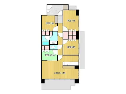 一条レジデンス浜松(4LDK/13階)の間取り写真