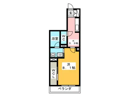 SHA MAISON LE CONFORT(1K/1階)の間取り写真