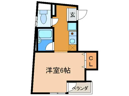 フェリーチェ(1K/3階)の間取り写真