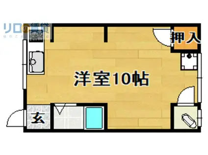 下新庄ハイツ(ワンルーム/2階)の間取り写真