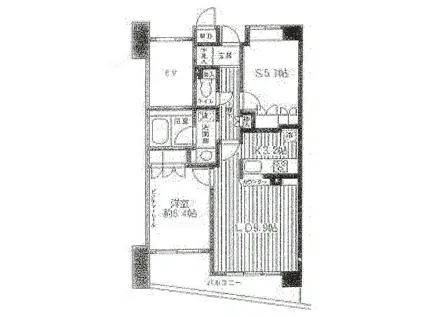 シャリエ日暮里(1SLDK/6階)の間取り写真