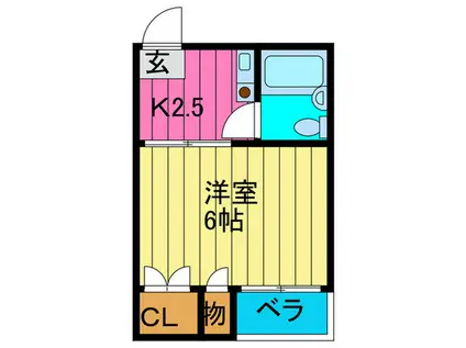 おしゃれ館 北斗(ワンルーム/3階)の間取り写真
