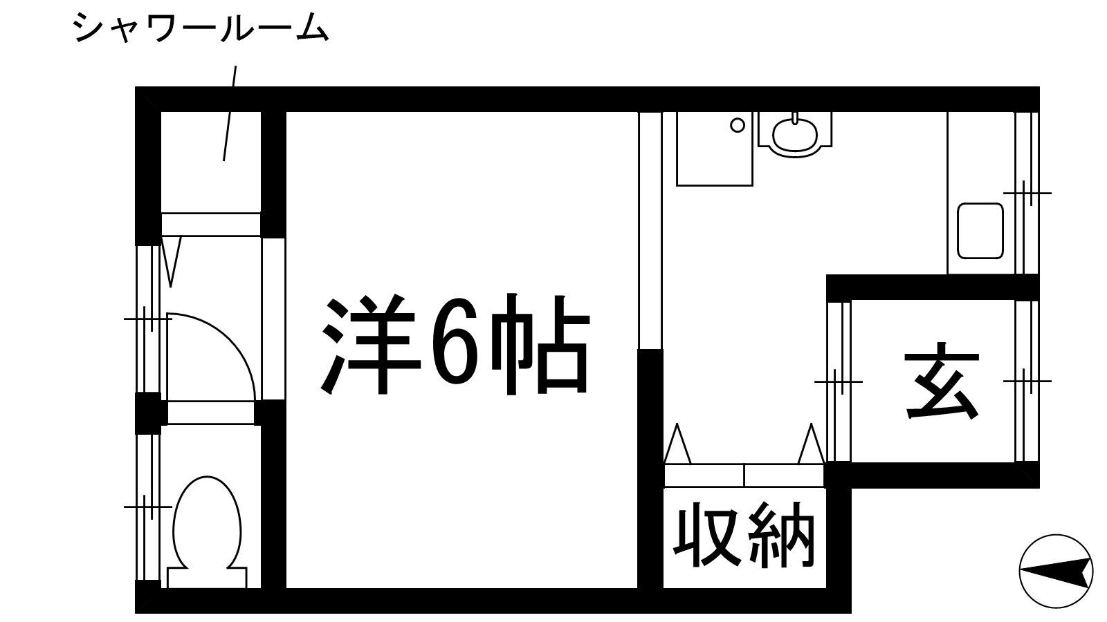 滝山アパート(ワンルーム/1階)の間取り写真