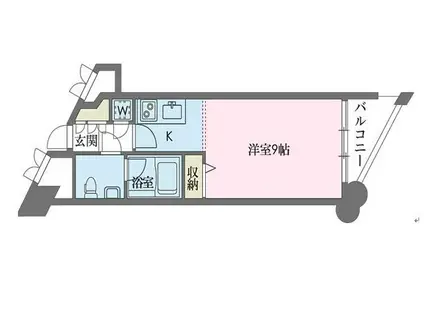 ドゥーエ学芸大学(ワンルーム/10階)の間取り写真
