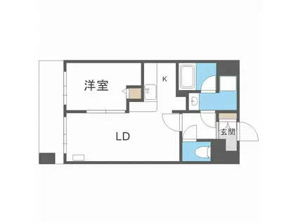 レガーロ美術館通(1LDK/4階)の間取り写真