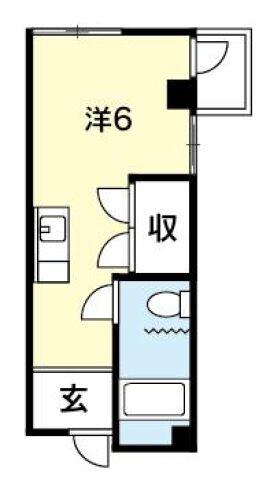 コーポレスパークサイド(ワンルーム/4階)の間取り写真