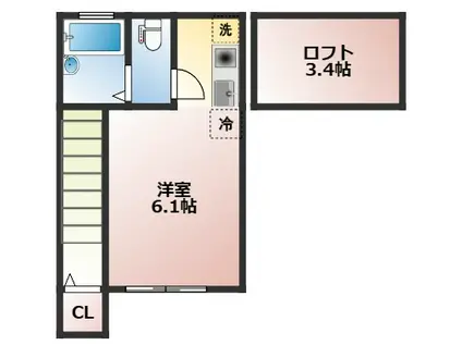 パティシオン駒込(ワンルーム/2階)の間取り写真
