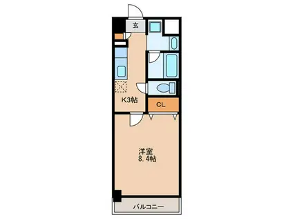 JUMEAUX HONNETETE(1K/7階)の間取り写真