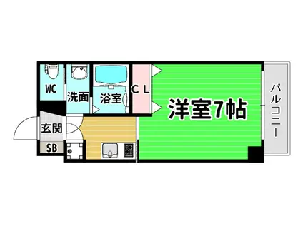 GRAND―K靭公園(1K/7階)の間取り写真