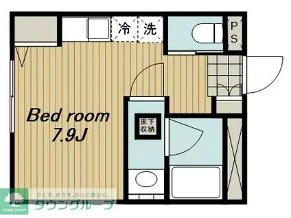 DUO MAISON 中野桃園(ワンルーム/3階)の間取り写真