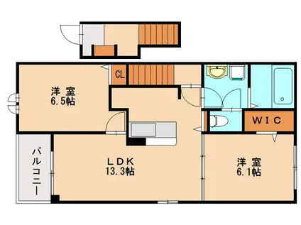 プラチナパレスI(2LDK/2階)の間取り写真