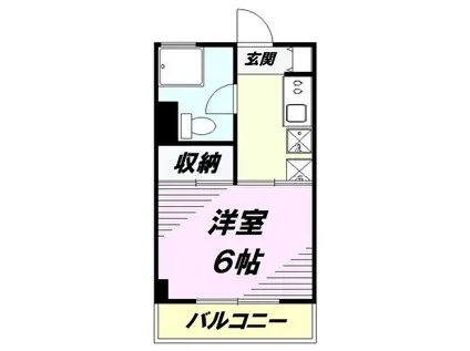 粟沢マンション(1K/3階)の間取り写真