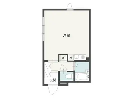 ヂオメトリー(ワンルーム/3階)の間取り写真