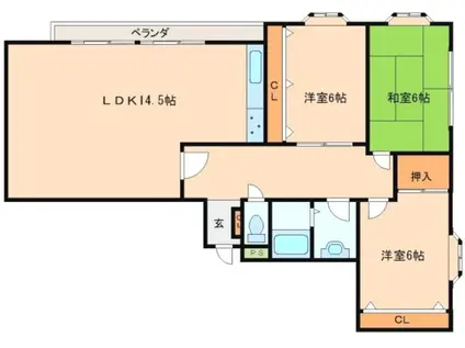 ゴッドフィールドII(3LDK/10階)の間取り写真