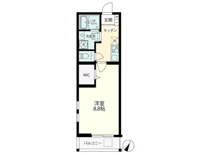 NAVY WALL(1K/1階)の間取り写真