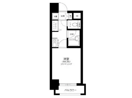 ホームズ御茶ノ水(1K/2階)の間取り写真