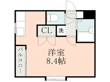 SUN EIGHT 燦(ワンルーム/1階)の間取り写真